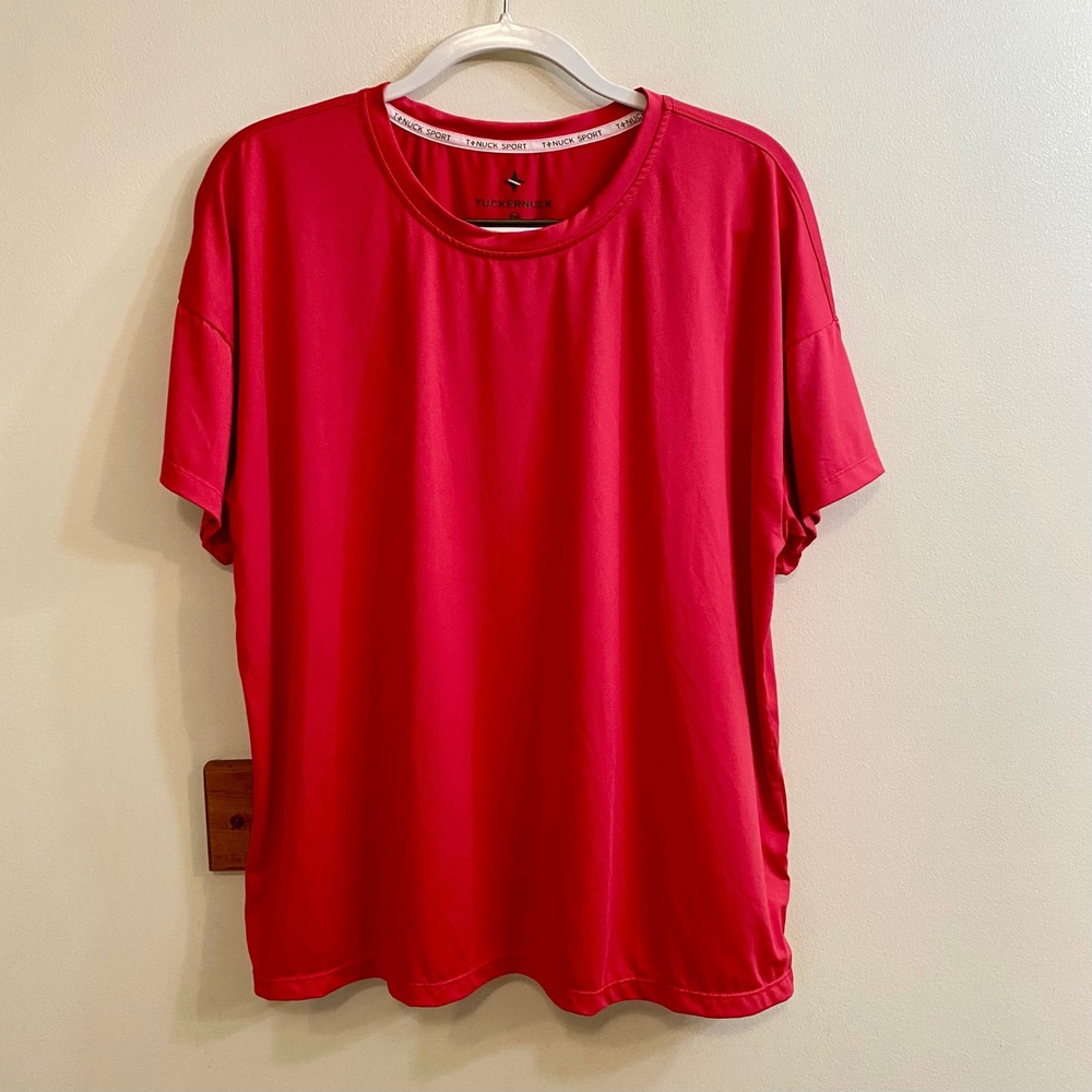 Tuckernuck Tnuck Sport Ryan Boyfriend Tee XXL Pink Coral Athletic Top Shirt